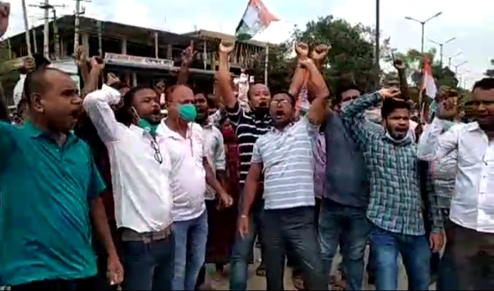 Morigaon Congress protest against Hathras incident