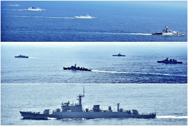 navies hold military drill