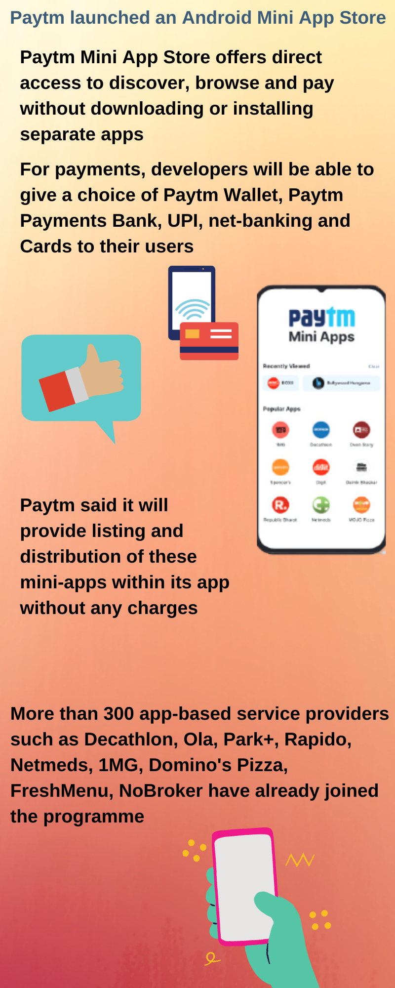 Paytm unveils India's own Android Mini App Store,Paytm