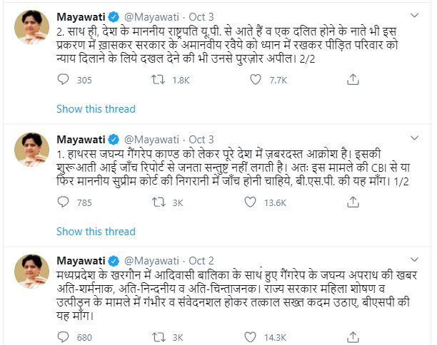 Mayawati s tweets