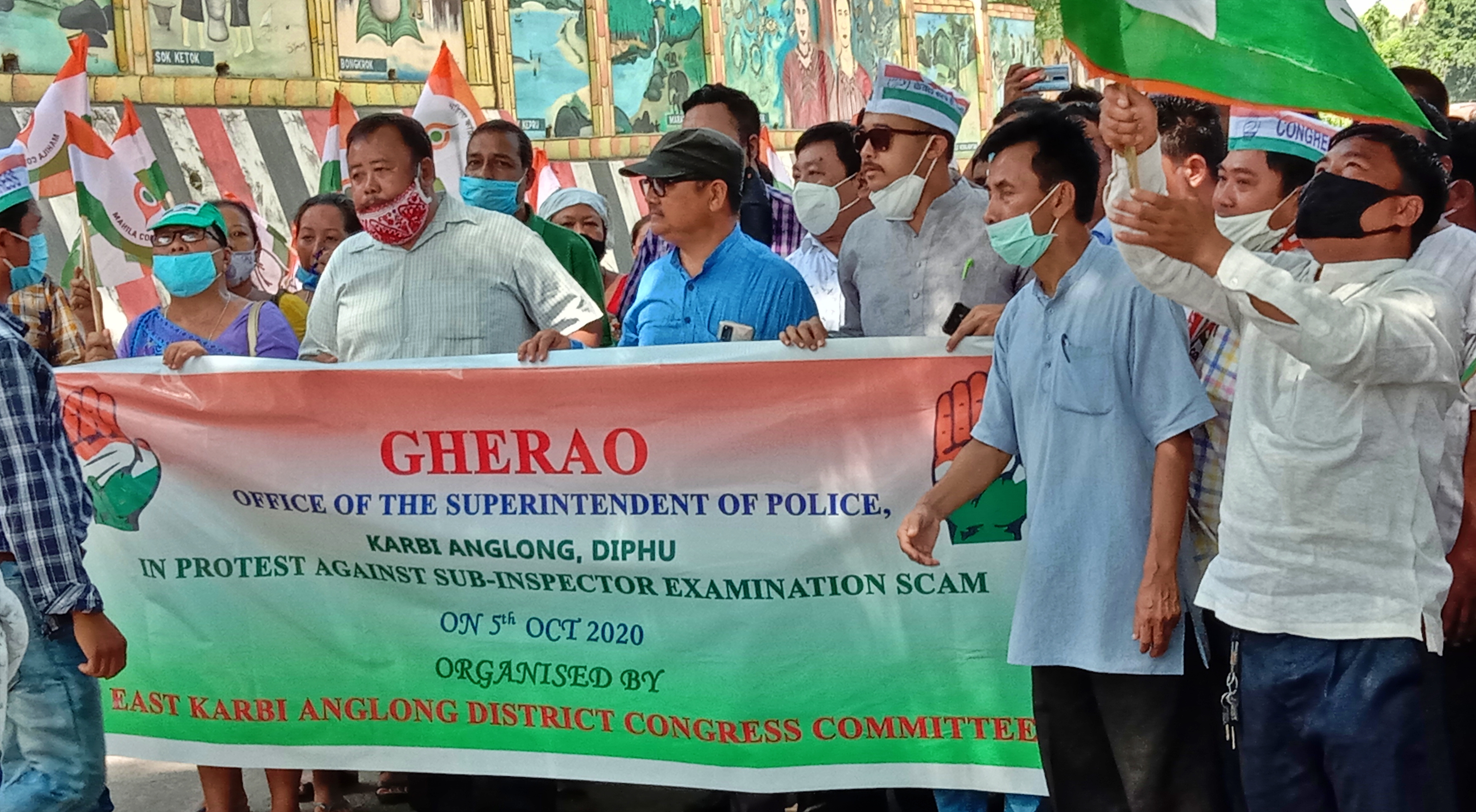 Congress protest in Diphu