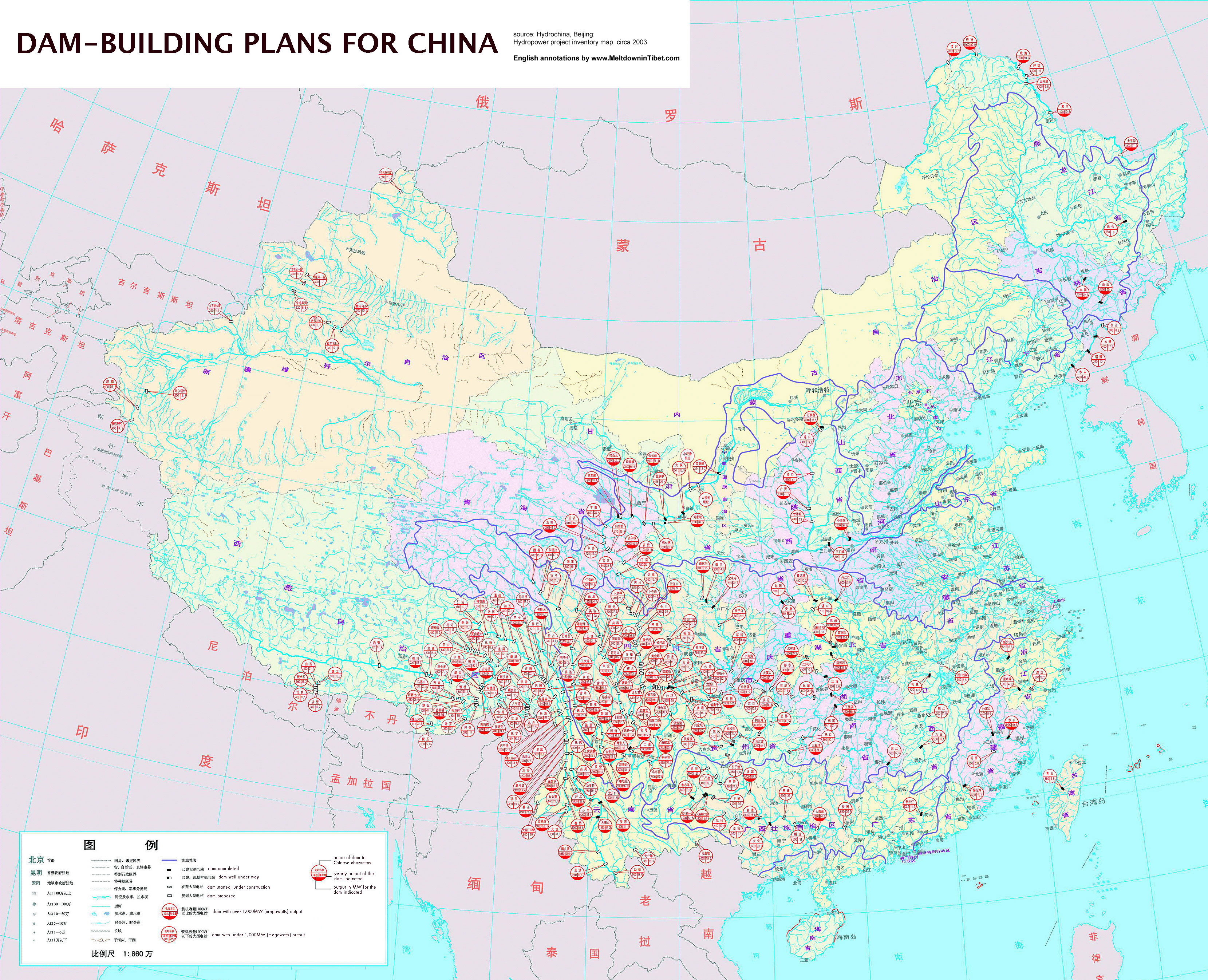 Dam-building plans for China