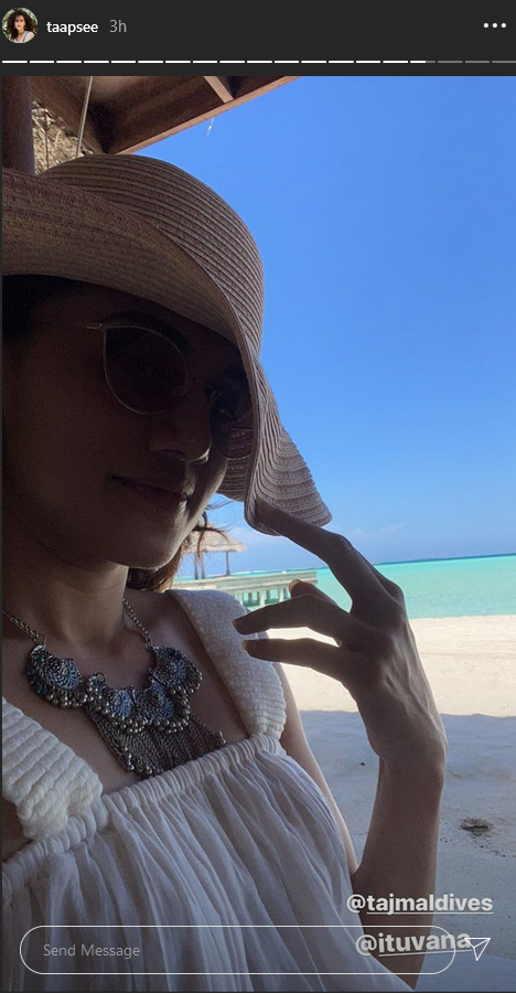 Taapsee Pannu shares mesmerising picture of her getaway in Maldives