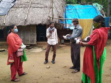 Health officials during regular check-up visit