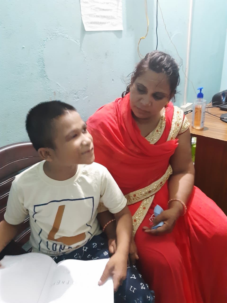 Som Soni with his mother
