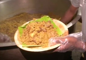 Karnataka: People queue up at an eatery in Hoskote to buy biryani.