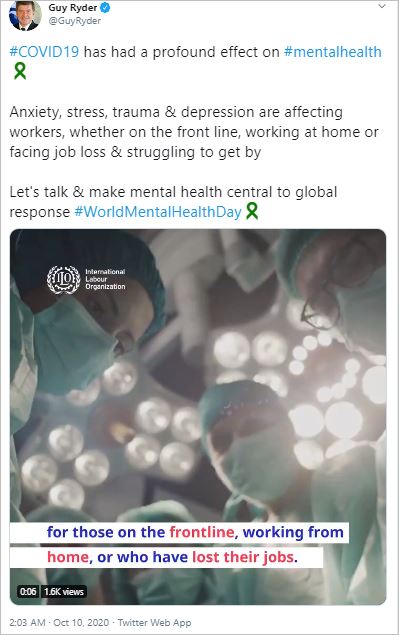 protect mental health in workplace during covid-19: ilo