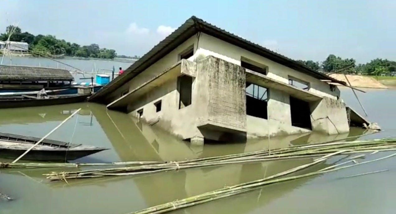 A health care center is under water for 3 years in Dhubri