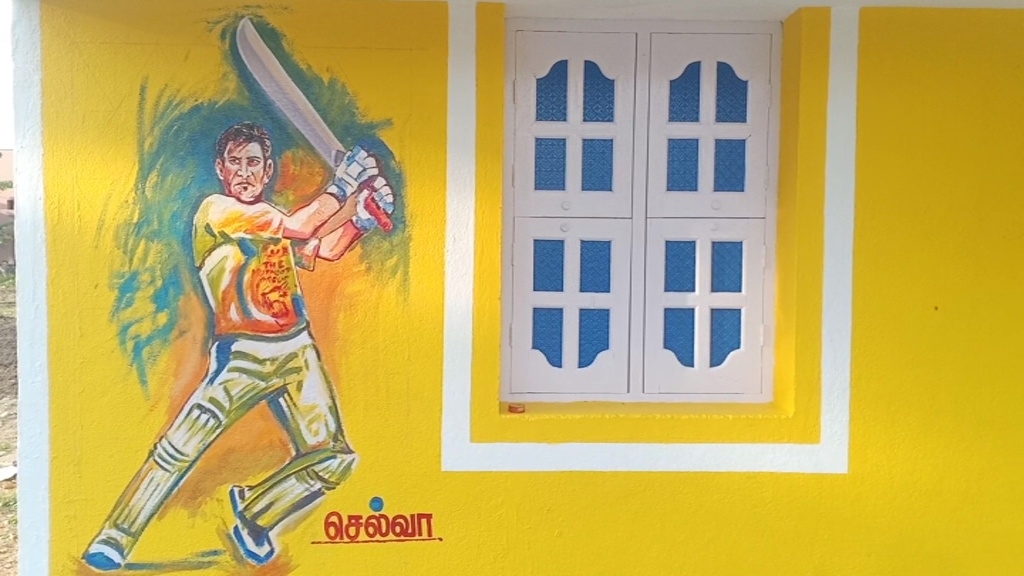 CSK fan painted his entire house in yellow colour, Home of Dhoni fan goes viral