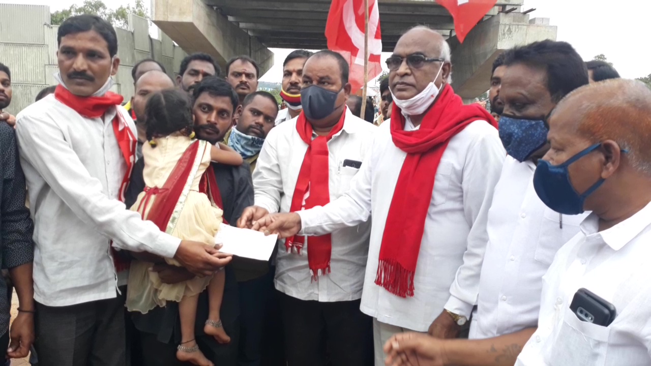 cpi state secretary chada venkat reddy visit gaganpahad