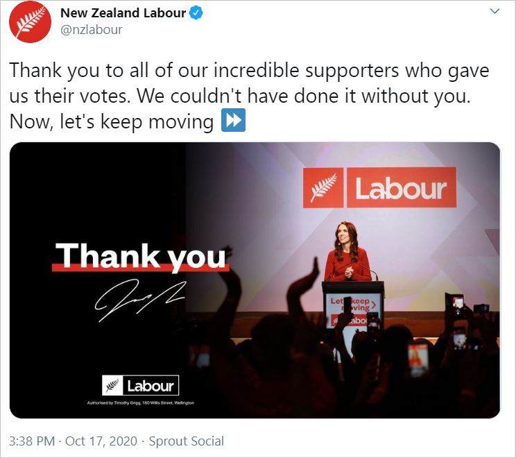 New Zealand's Ardern headed for landslide win and 2nd term