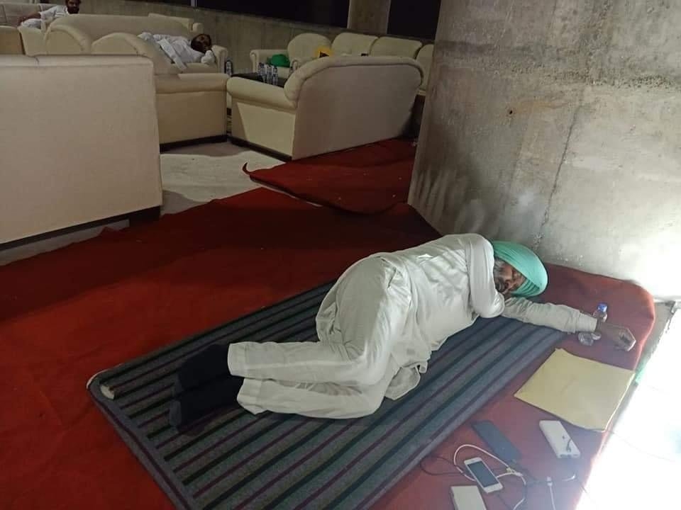 Punjab: AAP MLAs seen sleeping inside the State Assembly last night