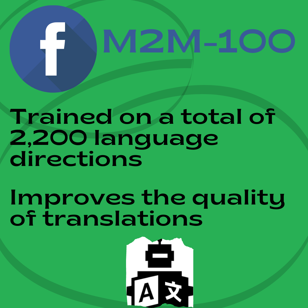 machine learning tools by facebook,multilingual machine translation model by facebook