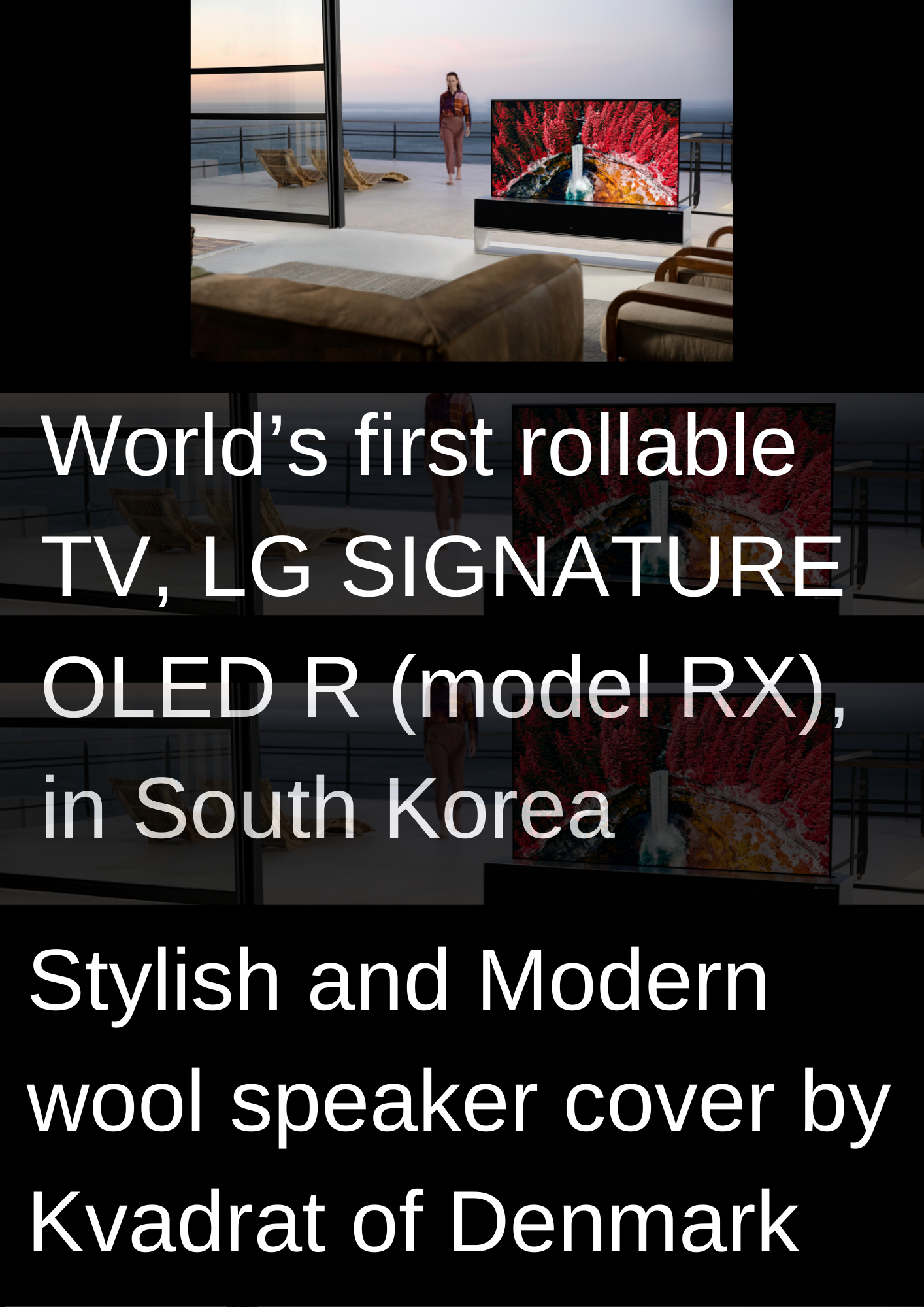 worlds first rollable tv ,LG SIGNATURE OLED R features