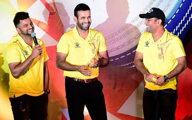 Irfan Pathan, MS Dhoni  and Suresh Raina