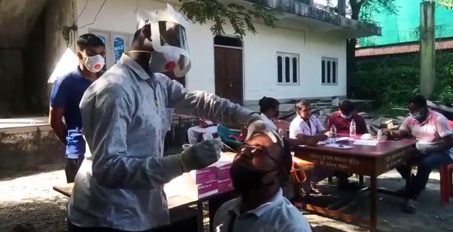 Preparations for the Durga Puja at Barpeta Road