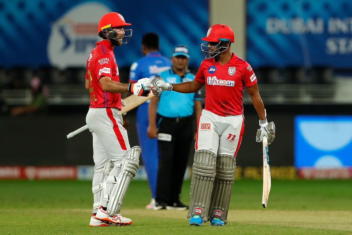 KL Rahul and Glenn Maxwell, IPL 2020, KXIP vs DC