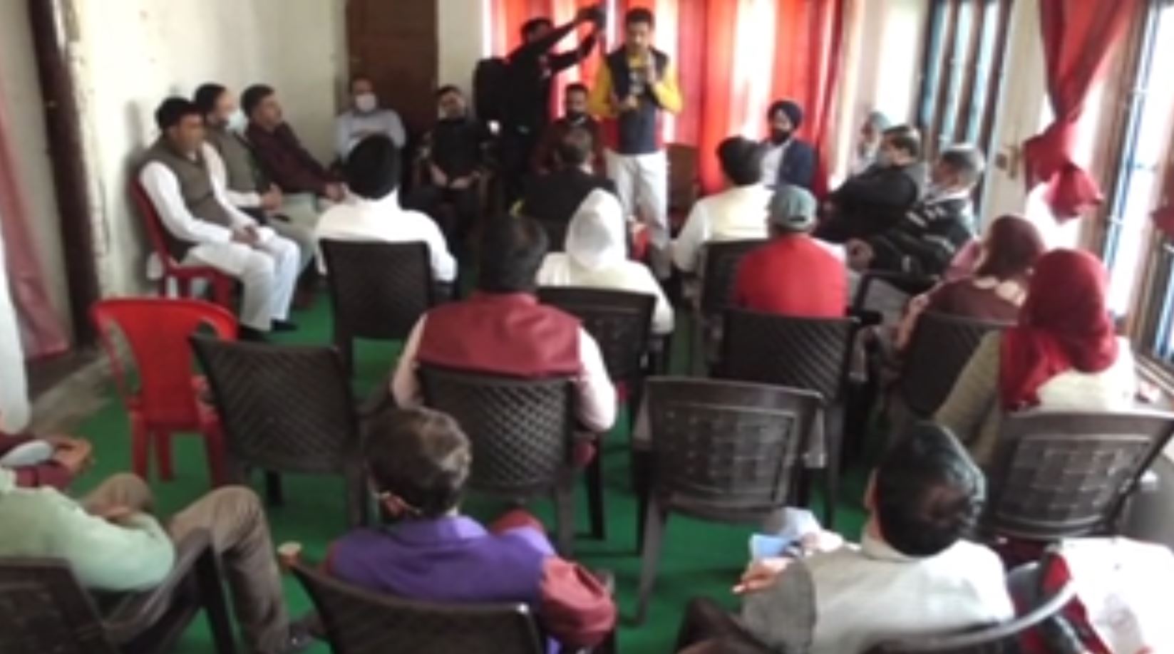 meeting of bjp workers in pulwama jammu kashmir