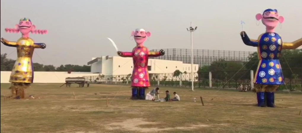 Effigies of Ravan, Kumbhakarn and Meghnad erected in Noida's Sector-21