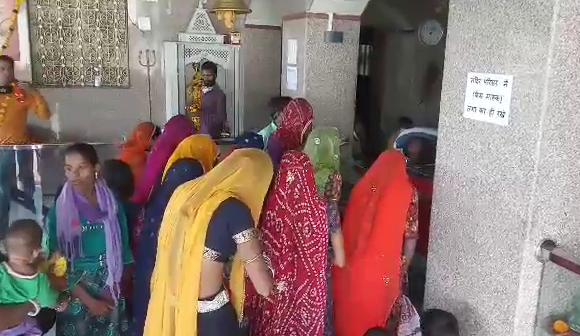 Devotees in Nausar Mata temple