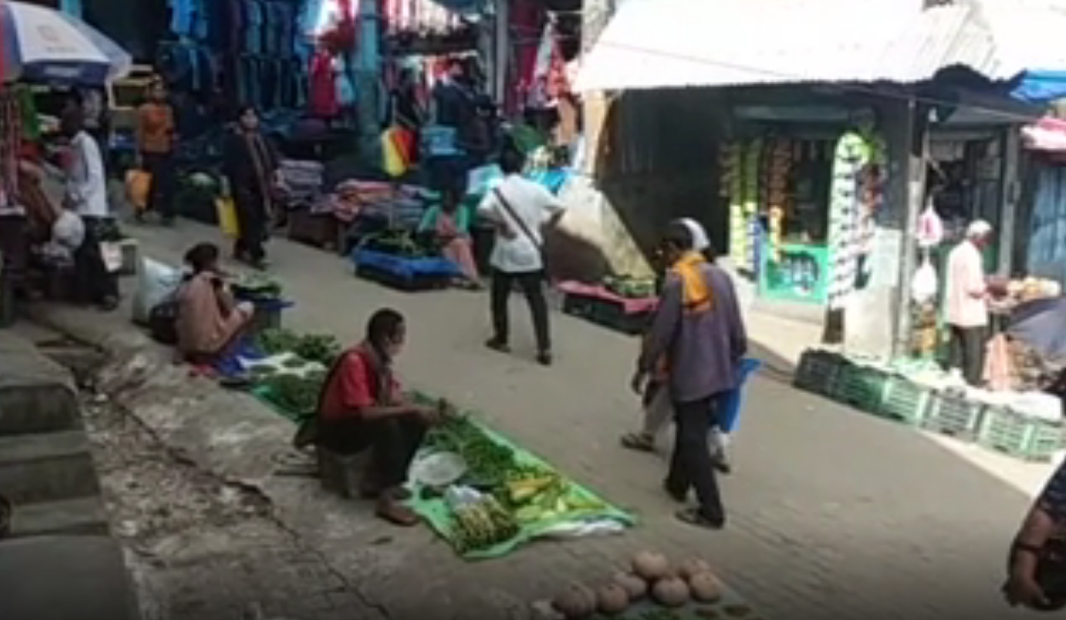 haflong weekly market converted to parking place