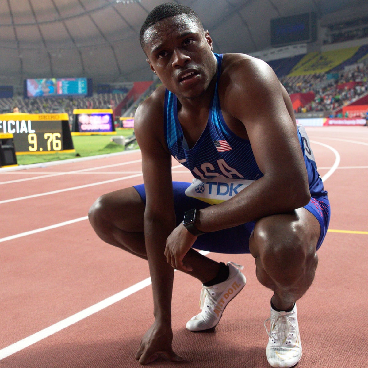 world champion christian coleman to miss tokyo olympics after two year ban