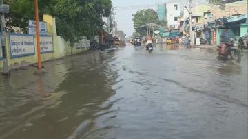 Rainfall triggers water logging in parts of Chennai, Tamil Nadu.