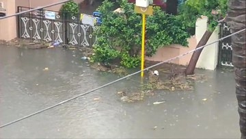 Rainfall triggers water logging in parts of Chennai, Tamil Nadu.