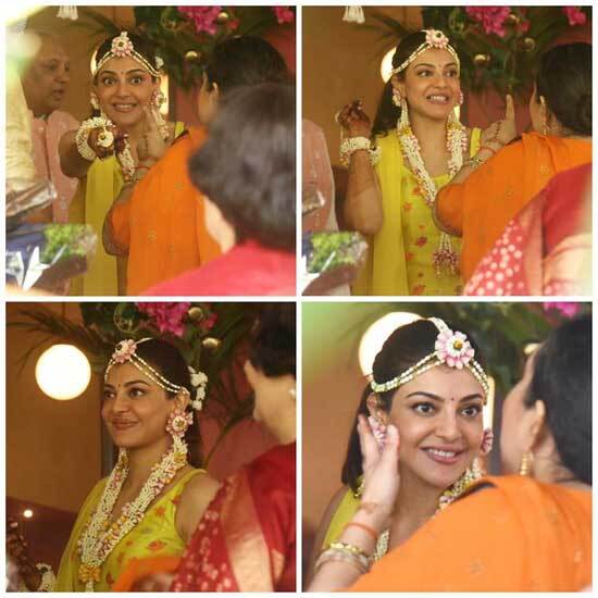 haldi ceremony at Kajal Aggarwal house