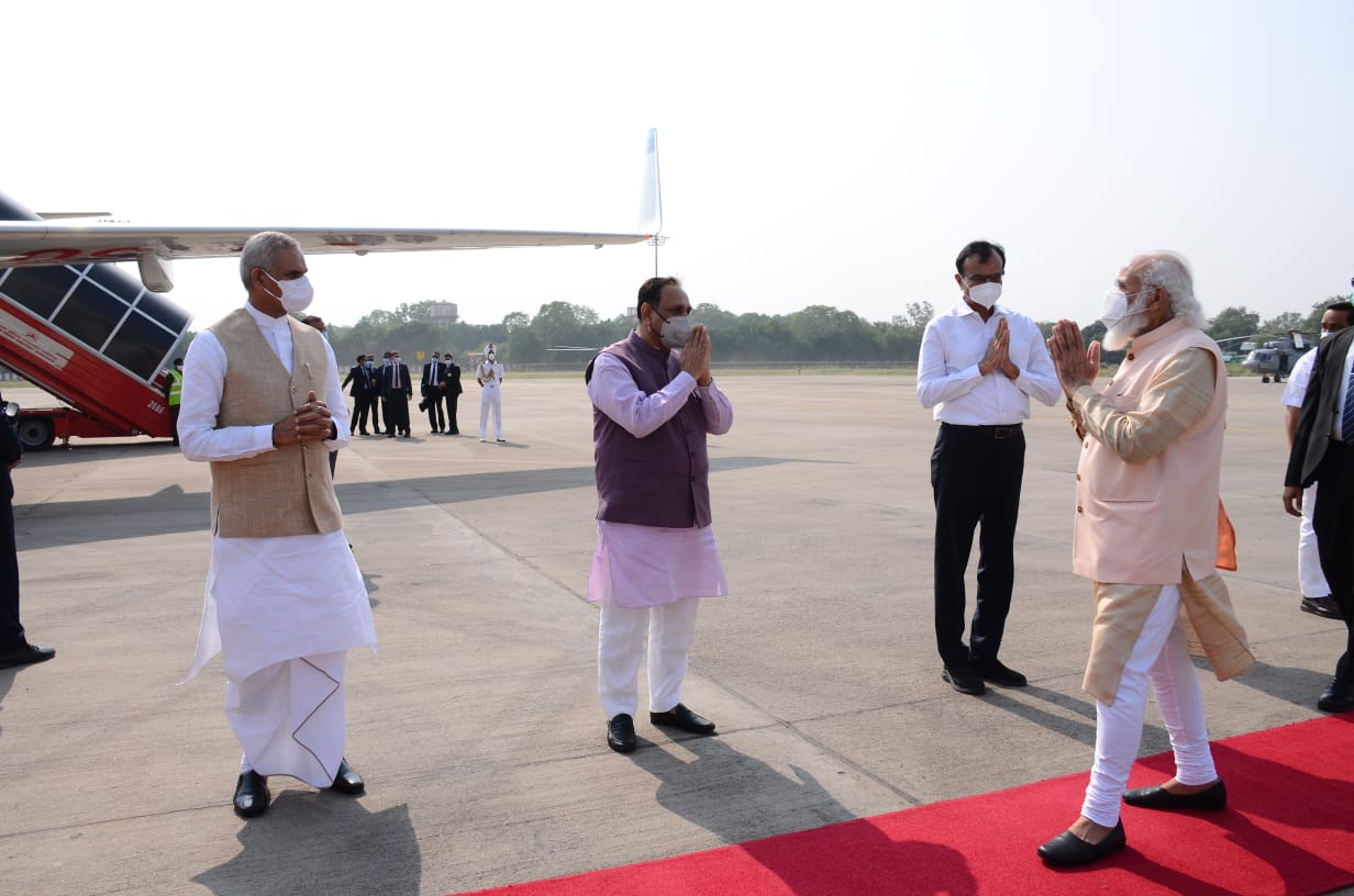 PM Modi leaves for New Delhi after two day Gujarat visit