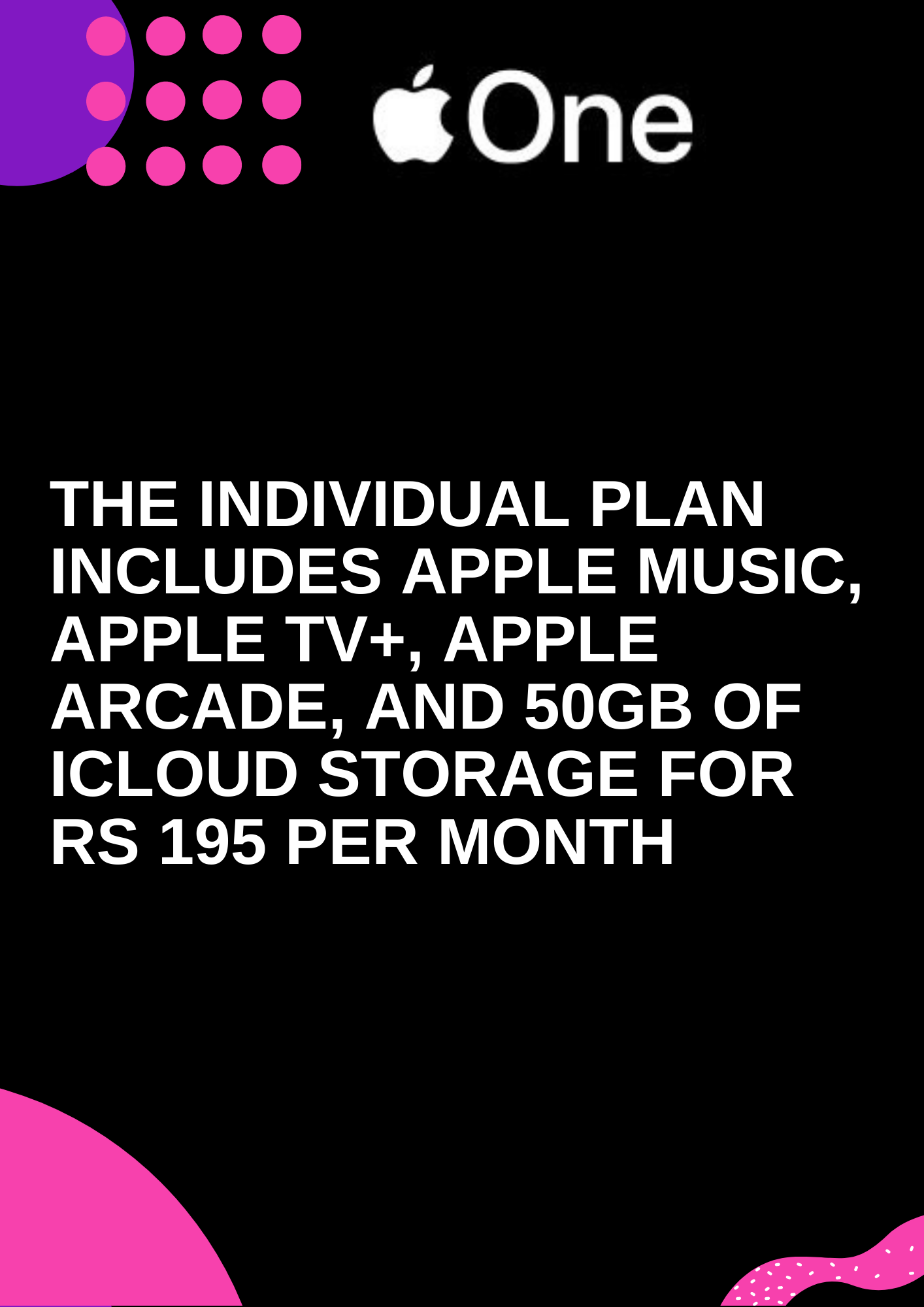 apple one ਇੱਕੋ ਸਬਸਕ੍ਰਿਪਸ਼ਨ ਵਿੱਚ ਲੈ ਕੇ ਆਇਆ ਨਵੀਆਂ ਚਾਰ ਸੇਵਾਵਾਂ