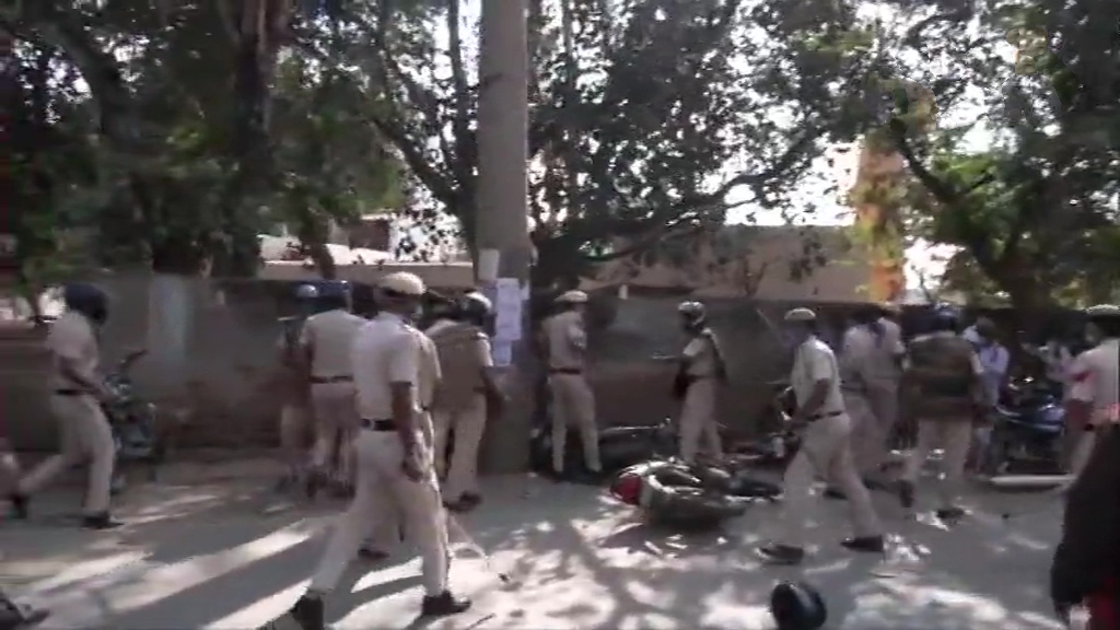 Several people detained after some miscreants tried to disrupt law and order situation at Ballabhgarh in Haryana