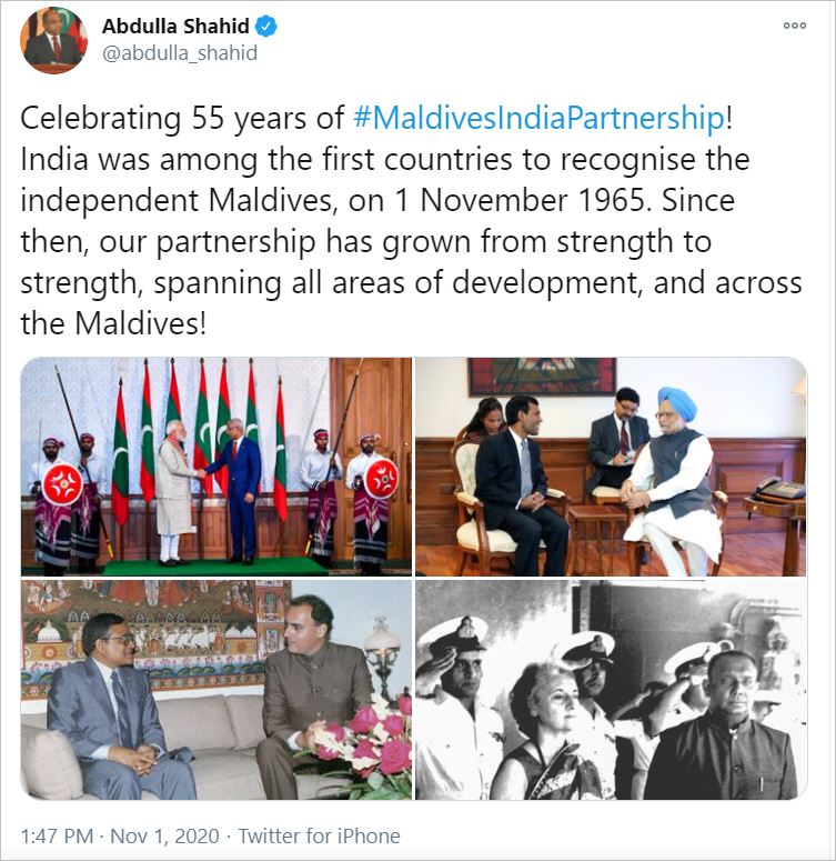 India-Maldives relations: progress in all areas of partnership