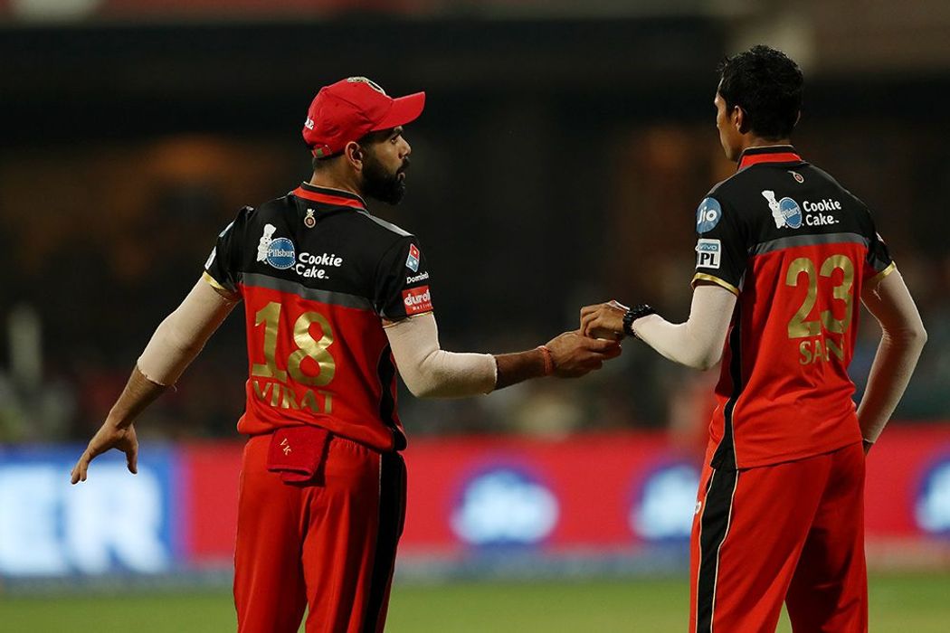 Virat Kohli and Navdeep Saini