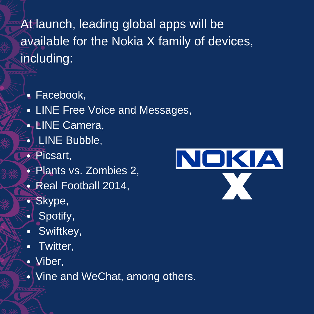 nokia x ,nokia x features