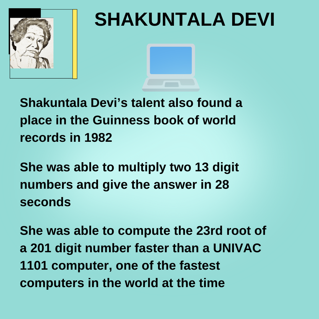 birth aniiversary of Shakuntala Dev,Shakuntala Devi, the human computer