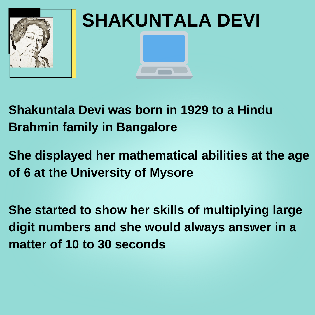 birth aniiversary of Shakuntala Dev,Shakuntala Devi, the human computer