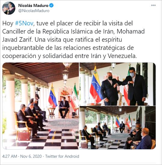 Iranian Foreign Minister Visits Venezuela