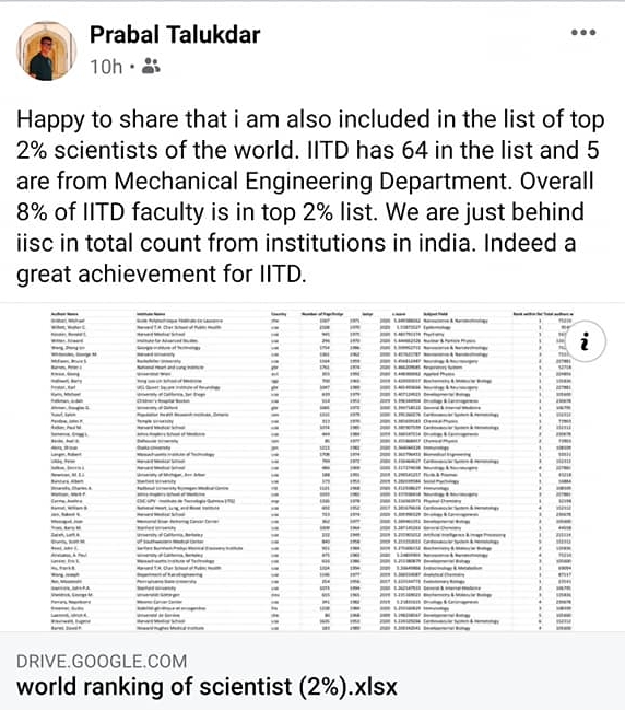 bajali prabal talukdar in world top scientist list