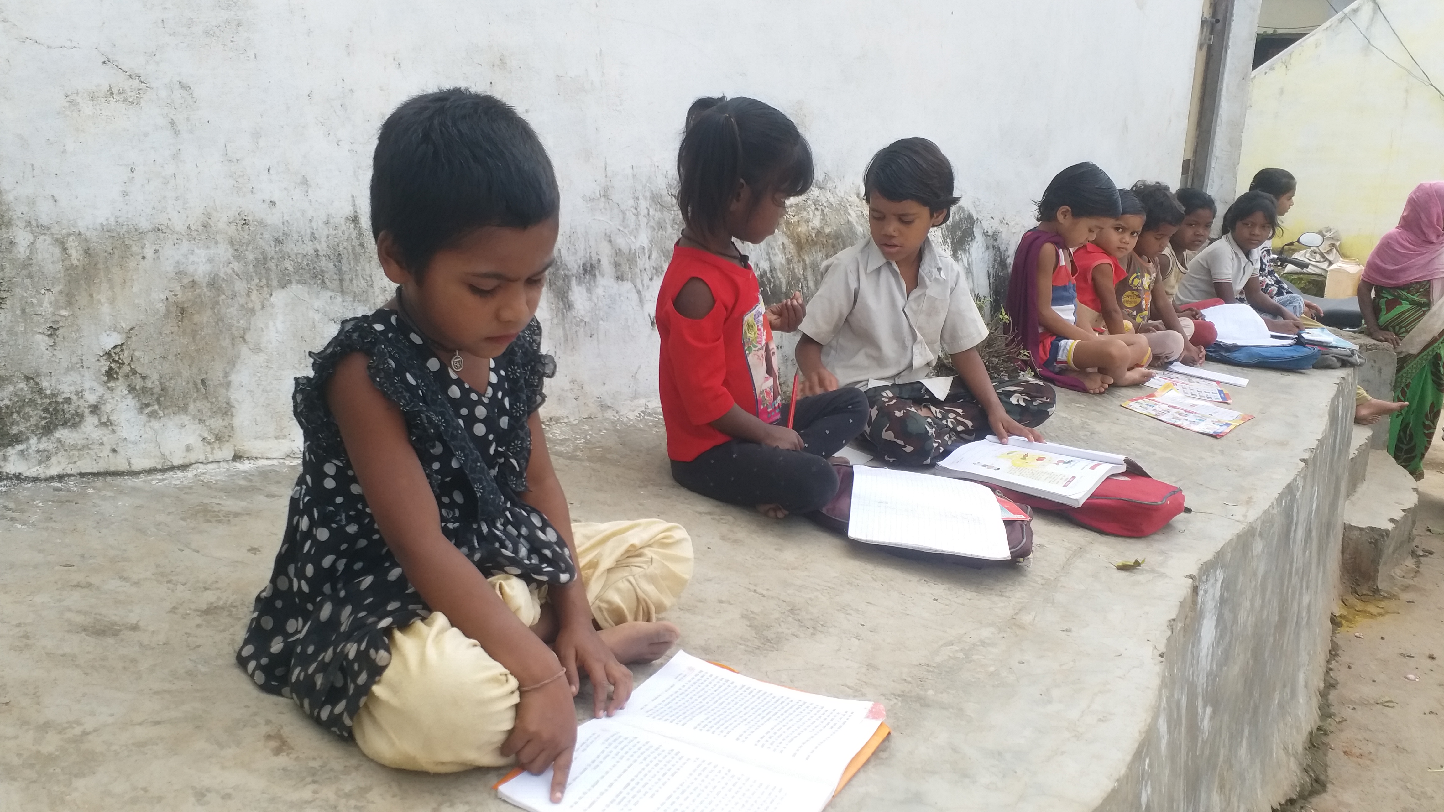 Children studying