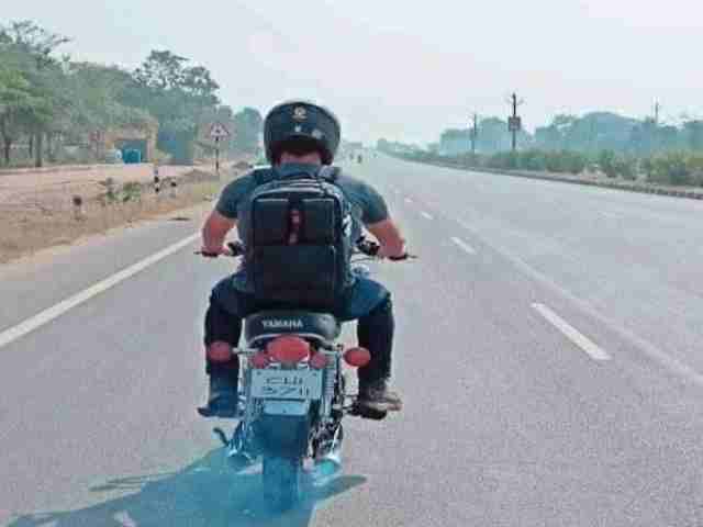 mahendra singh dhoni seen riding a bike on roads of ranchi