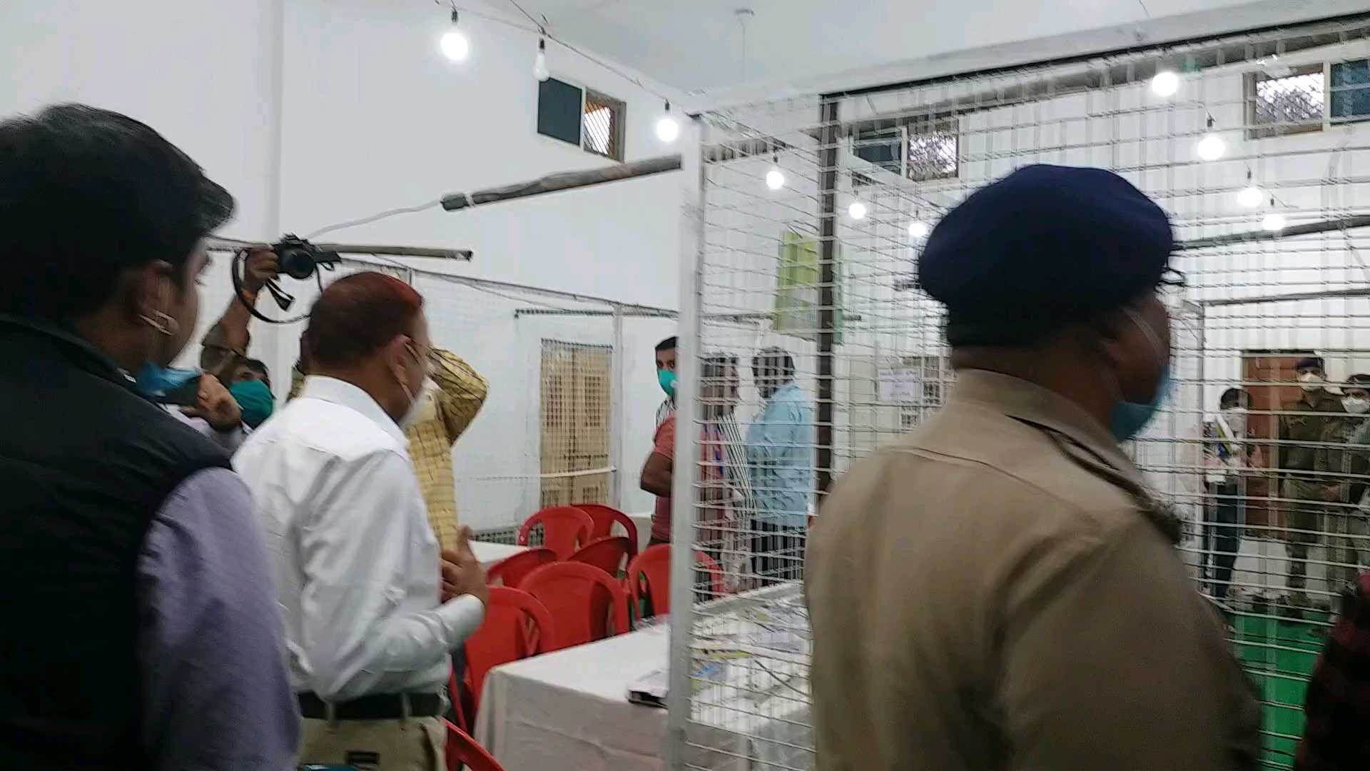 Officers inspected counting center in bhind