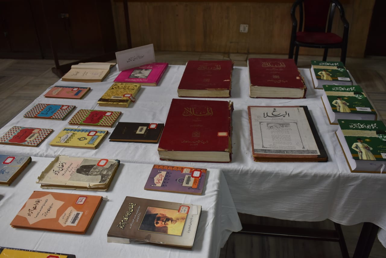 Exhibition of books in Maulana Azad Library