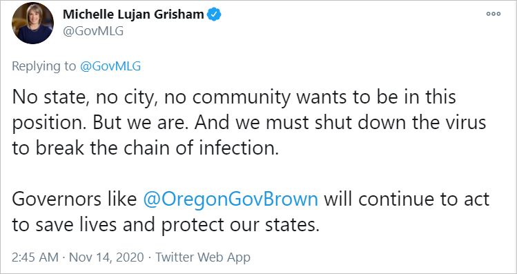 United States: Lockdown again in Oregon and New Mexico