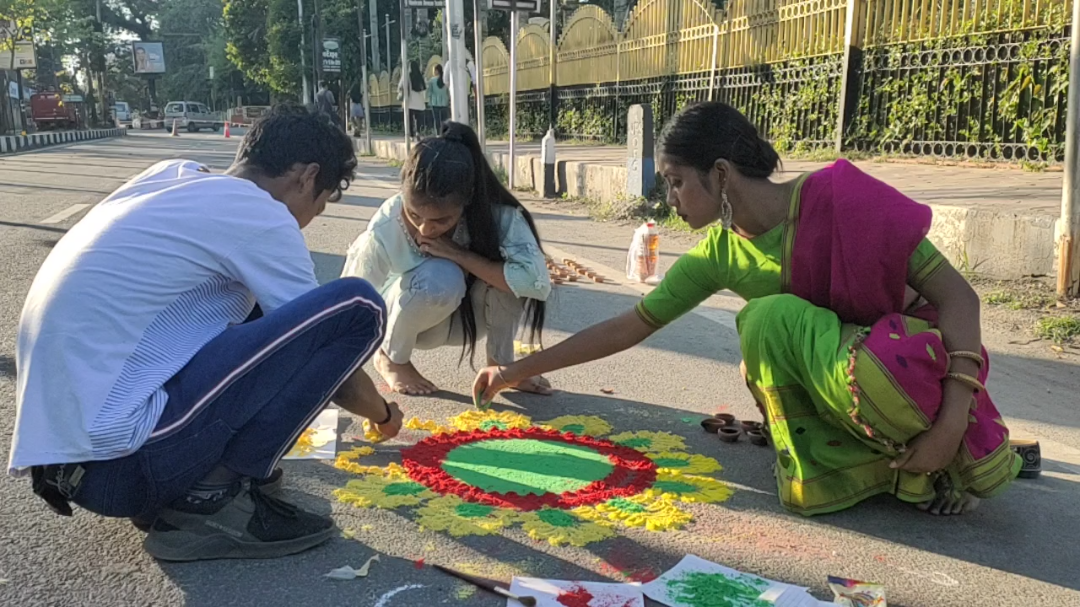 দীঘলীপুখুৰী পাৰত সেউজ দিপাৱলী উদযাপন ABVPৰ