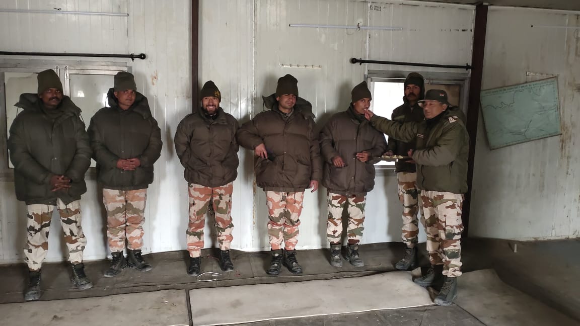 Indo-Tibetan Border Police jawans celebrate Diwali in Ladakh