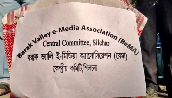 Barak valley Electronics Media Association protest