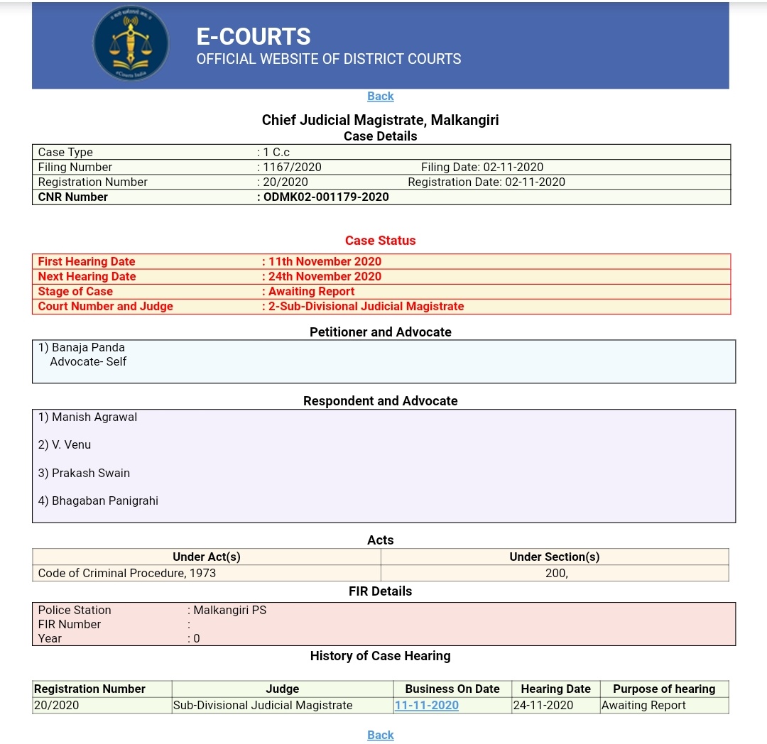 Complaint details