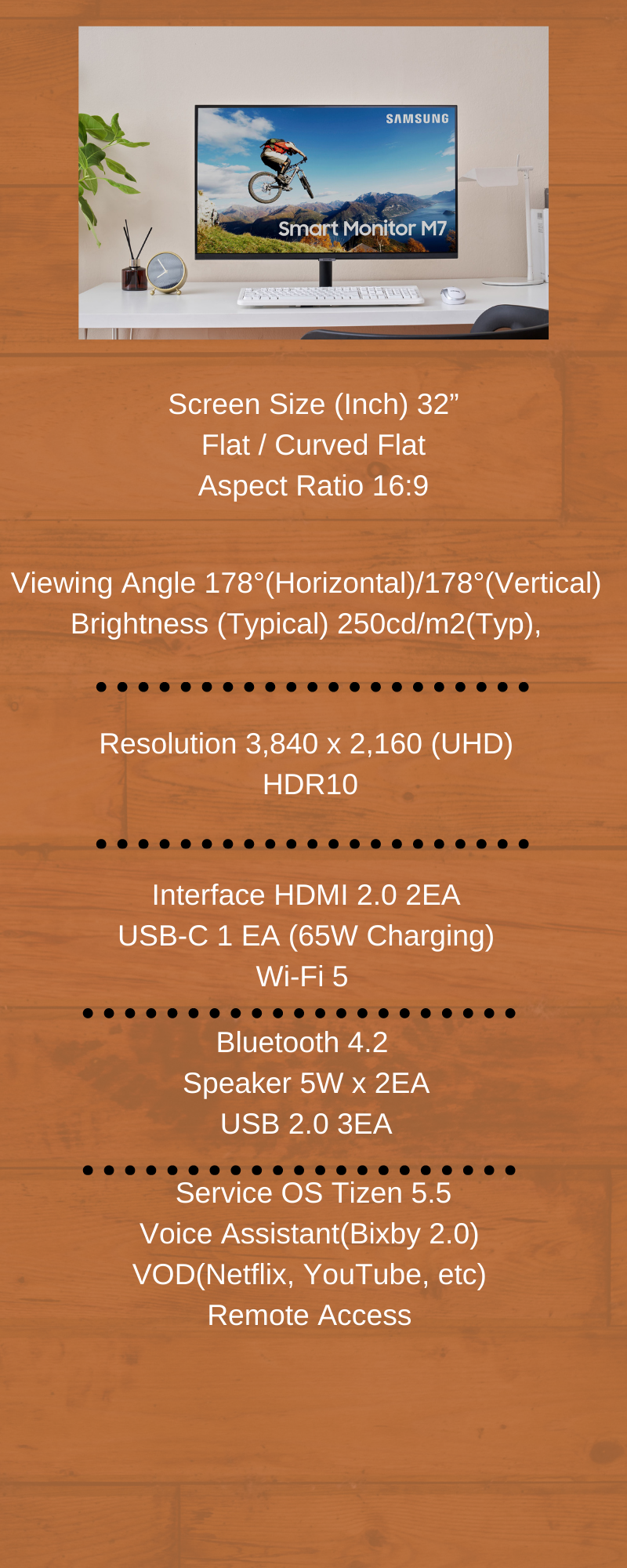 M7 smart monitor by samsung , m7 features