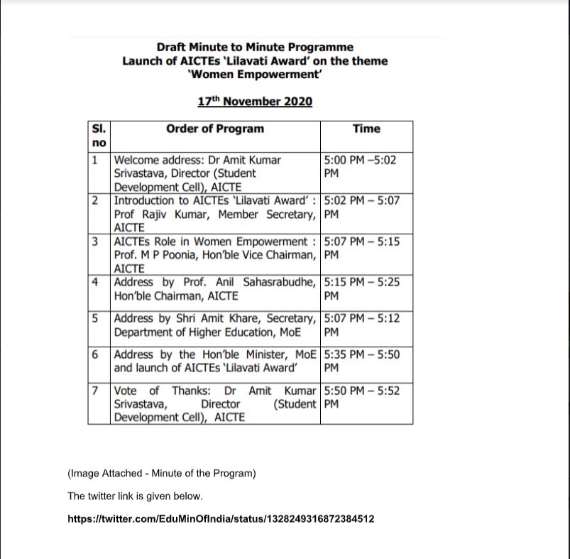 Ministry of Education to Launch AICTE’s Lilavati Awards tomorrow